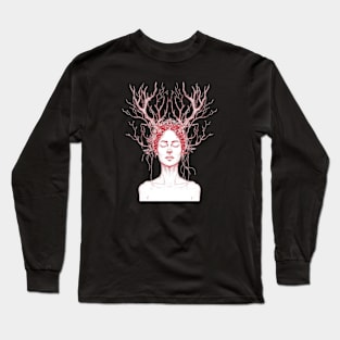 Woman with antler Long Sleeve T-Shirt